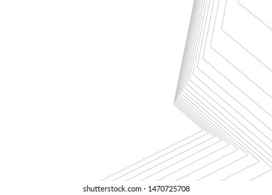 architecture geometric background, abstract lines 3d