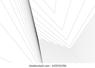 architecture geometric background, abstract lines 3d