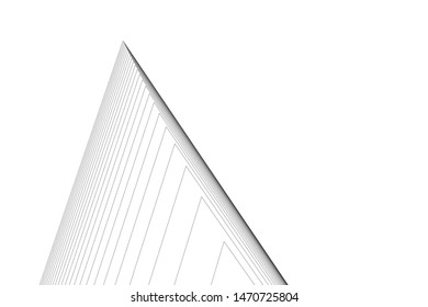 architecture geometric background, abstract lines 3d