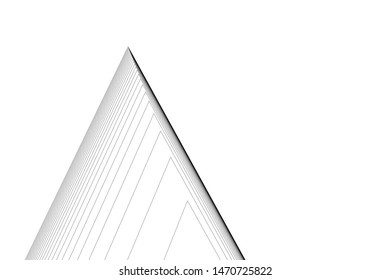 architecture geometric background, abstract lines 3d