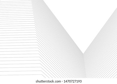 architecture geometric background, abstract lines 3d