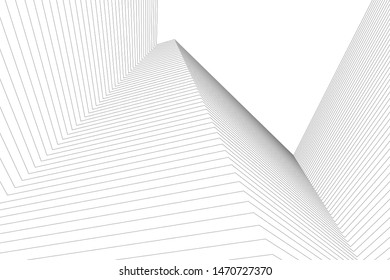 architecture geometric background, abstract lines 3d