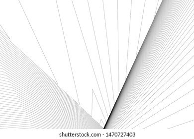 architecture geometric background, abstract lines 3d