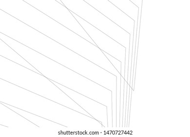 architecture geometric background, abstract lines 3d