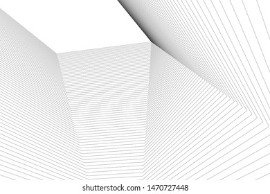 architecture geometric background, abstract lines 3d