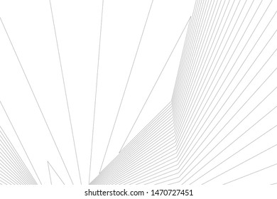 architecture geometric background, abstract lines 3d