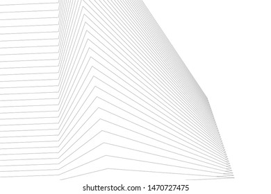 architecture geometric background, abstract lines 3d