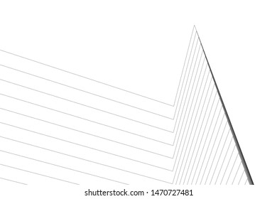 architecture geometric background, abstract lines 3d