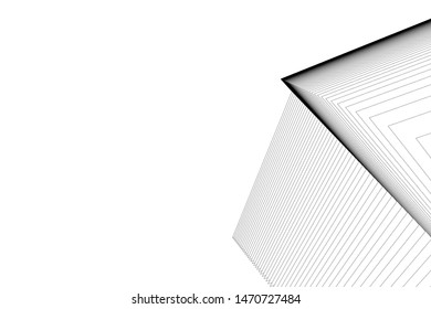 architecture geometric background, abstract lines 3d