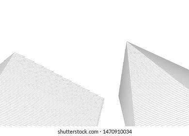 architecture geometric background, abstract lines 3d