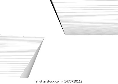 architecture geometric background, abstract lines 3d