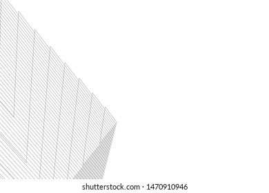 architecture geometric background, abstract lines 3d