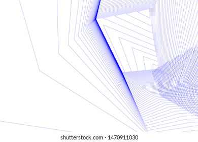 architecture geometric background, abstract lines 3d