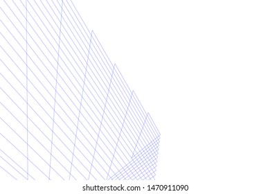 architecture geometric background, abstract lines 3d