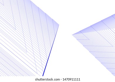 architecture geometric background, abstract lines 3d