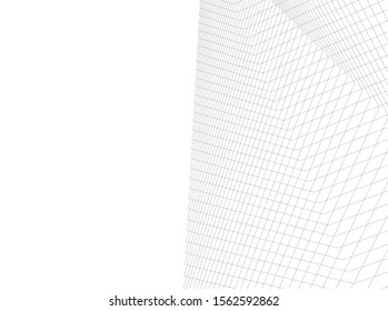 architecture geometric background, abstract lines 3d