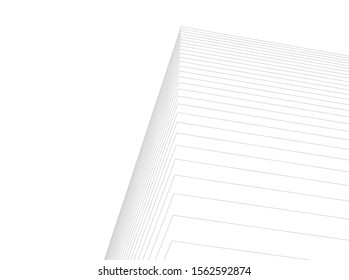 architecture geometric background, abstract lines 3d