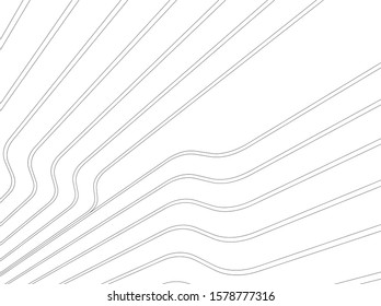architecture geometric background, abstract lines 3d