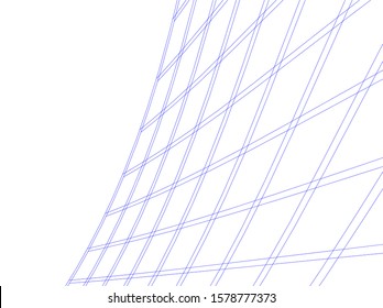 architecture geometric background, abstract lines 3d