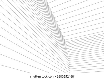 architecture geometric background, abstract lines 3d