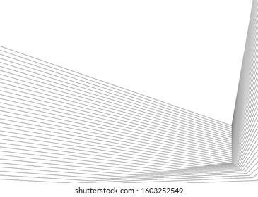 architecture geometric background, abstract lines 3d
