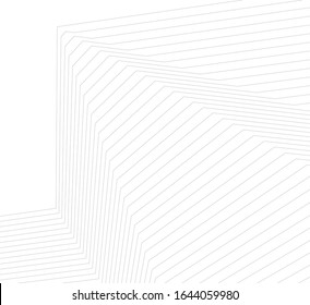 architecture geometric background, abstract lines 3d