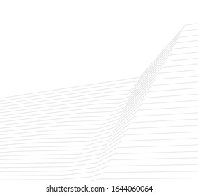 architecture geometric background, abstract lines 3d