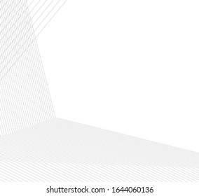 architecture geometric background, abstract lines 3d