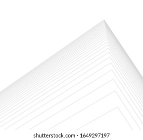 Architecture geometric background, abstract lines 3d