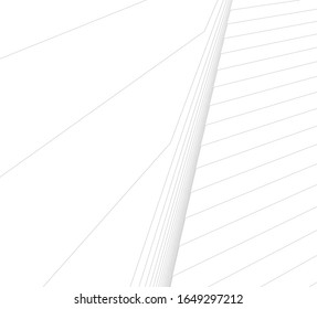 Architecture geometric background, abstract lines 3d