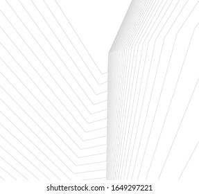 Architecture geometric background, abstract lines 3d