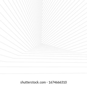 architecture geometric background, abstract lines 3d