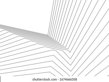 architecture geometric background, abstract lines 3d