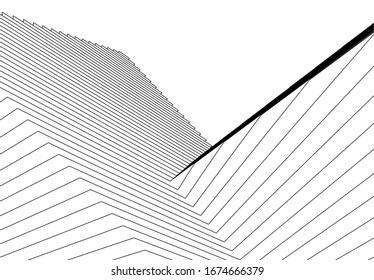 architecture geometric background, abstract lines 3d