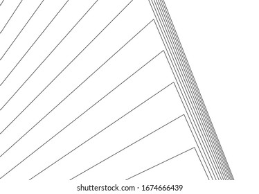 architecture geometric background, abstract lines 3d