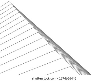 architecture geometric background, abstract lines 3d