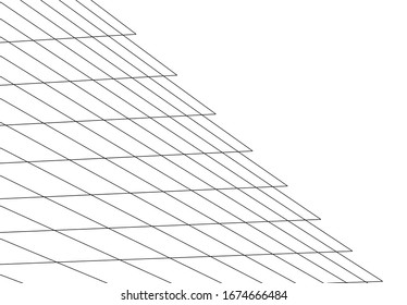 Architektur, geometrischer Hintergrund, abstrakte Linien, 3D