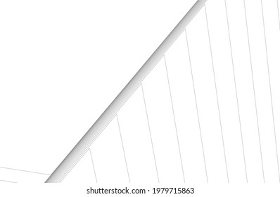 architecture geometric background, abstract lines 3d