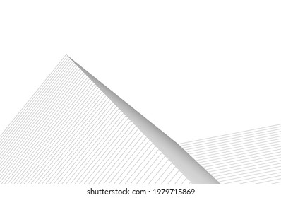 fondo geométrico de la arquitectura, líneas abstractas 3d