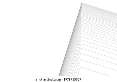 fondo geométrico de la arquitectura, líneas abstractas 3d
