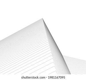 architecture geometric background, abstract lines 3d