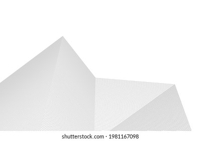 architecture geometric background, abstract lines 3d
