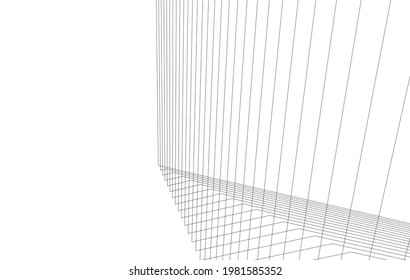 architecture geometric background abstract lines 3d