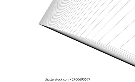 architecture geometric background, abstract lines 3d
