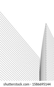 architecture geometric background, abstract vector llustration