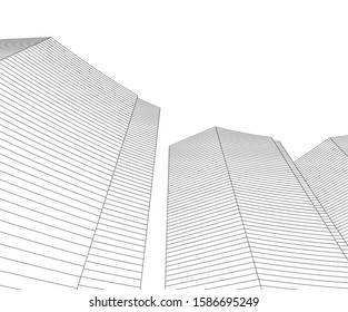 architecture geometric background, abstract vector llustration