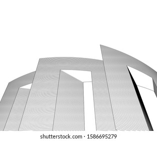 architecture geometric background, abstract vector llustration