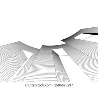 architecture geometric background, abstract vector llustration