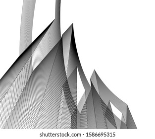 architecture geometric background, abstract vector llustration