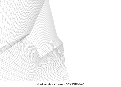 architecture geometric background linear style 3d